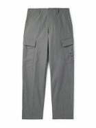 Stone Island - Ghost Straight-Leg Logo-Appliquéd Cotton Cargo Trousers - Gray