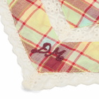Damson Madder Women's Triangle Headscarf With Lace Detail in Multi 