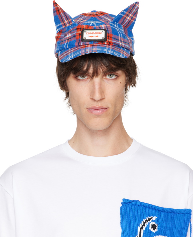 Photo: Charles Jeffrey LOVERBOY Red & Blue Ears Cap