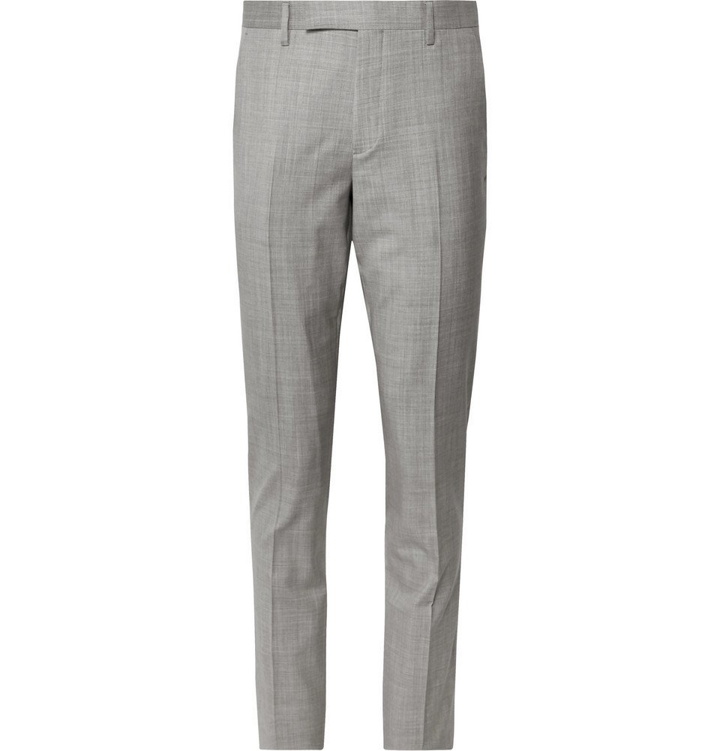 Photo: Paul Smith - Light-Grey Slim-Fit Mélange Wool Suit Trousers - Light gray