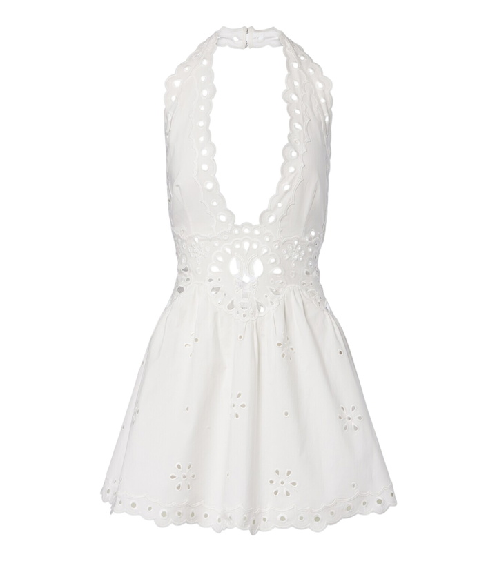 Photo: Retrofête Broderie anglaise cotton-blend minidress