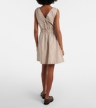 Brunello Cucinelli Striped cotton-blend minidress