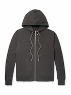 Rick Owens - Panelled Cotton-Jersey Zip-Up Hoodie - Gray