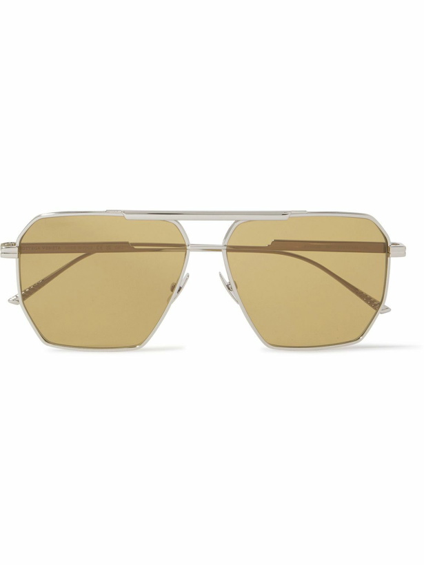 Photo: Bottega Veneta - Aviator-Style Silver-Tone Sunglasses