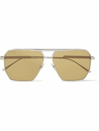 Bottega Veneta - Aviator-Style Silver-Tone Sunglasses