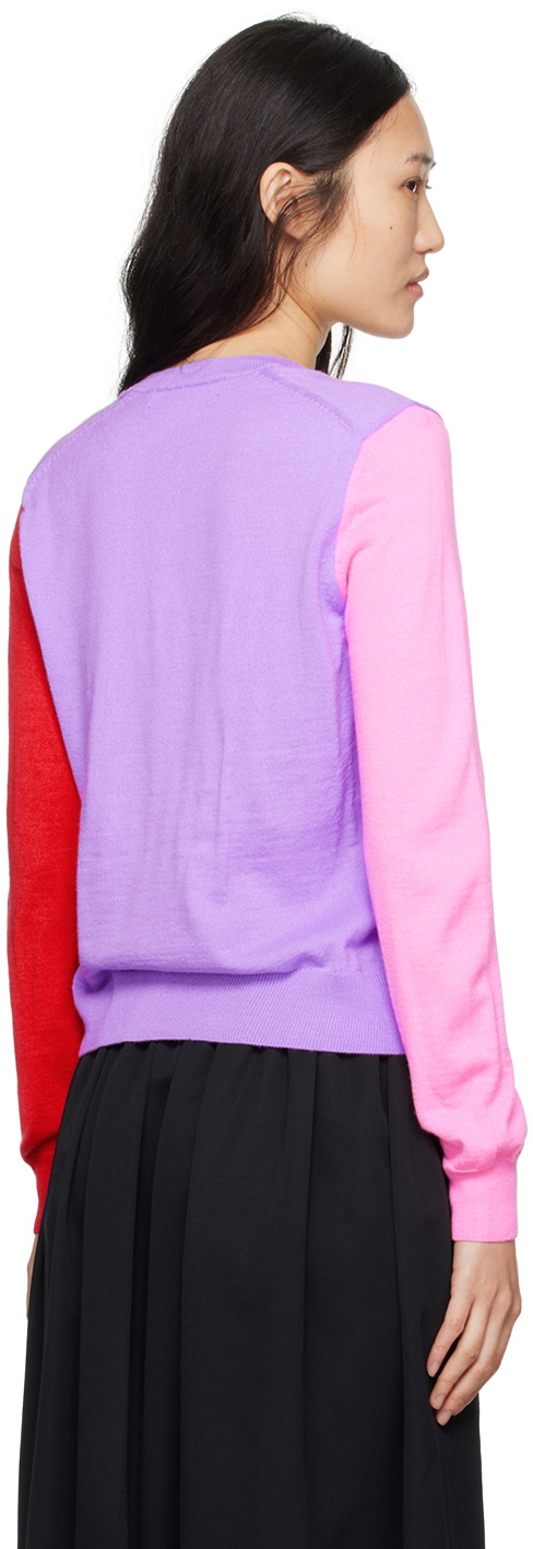 Comme des Garçons Girl Purple & Red Colorblock Cardigan