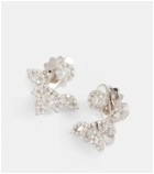 Yeprem Moonflower 18kt white gold earrings with diamonds