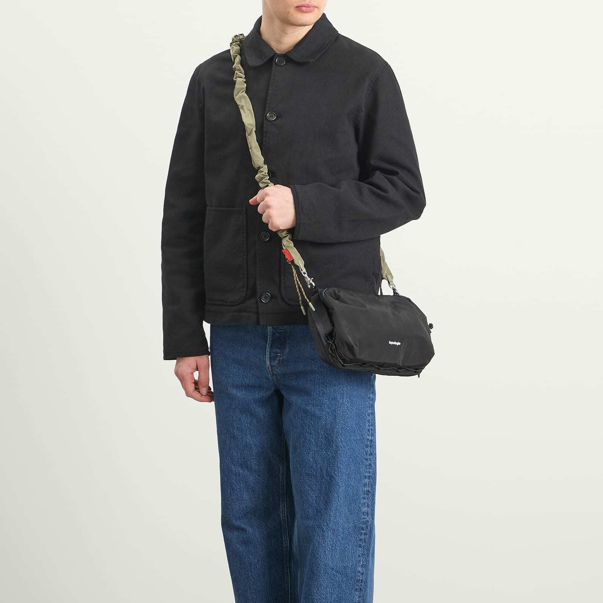 【topologie】Musette Small /Bungee Strap Topologie Musette Small Black Tech Sateen Bag - FREE 24h delivery