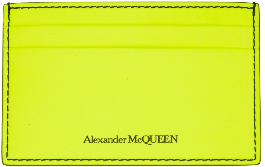 Photo: Alexander McQueen Yellow Logo Card Holder
