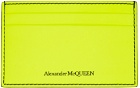 Alexander McQueen Yellow Logo Card Holder