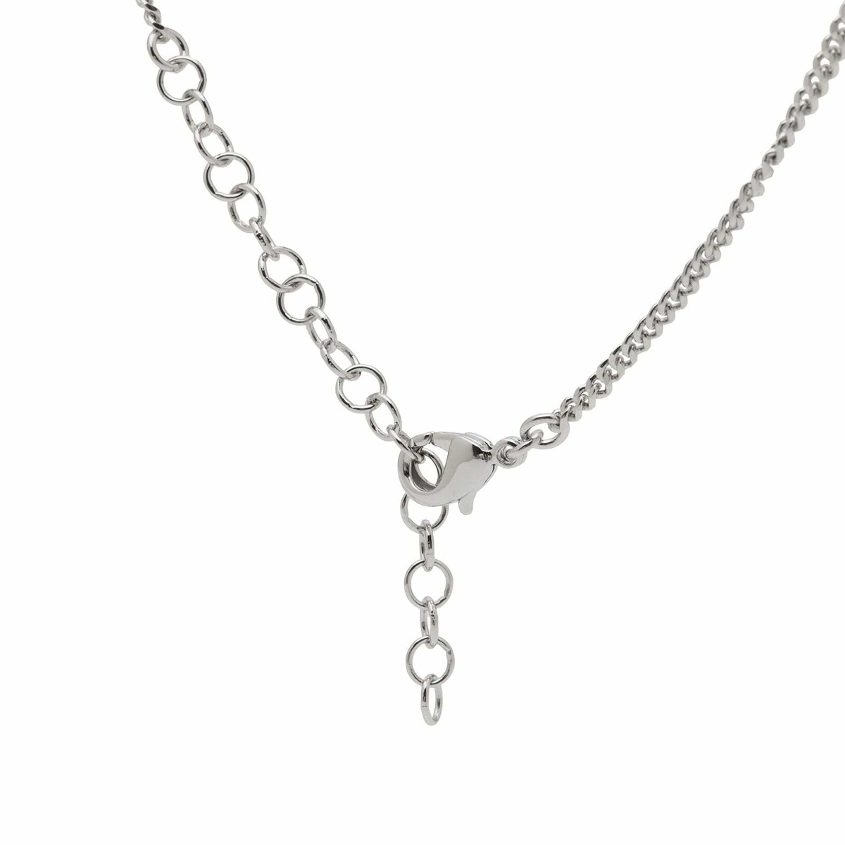 MM6 Maison Margiela Men's Pendant Necklace in Polished Palladio 