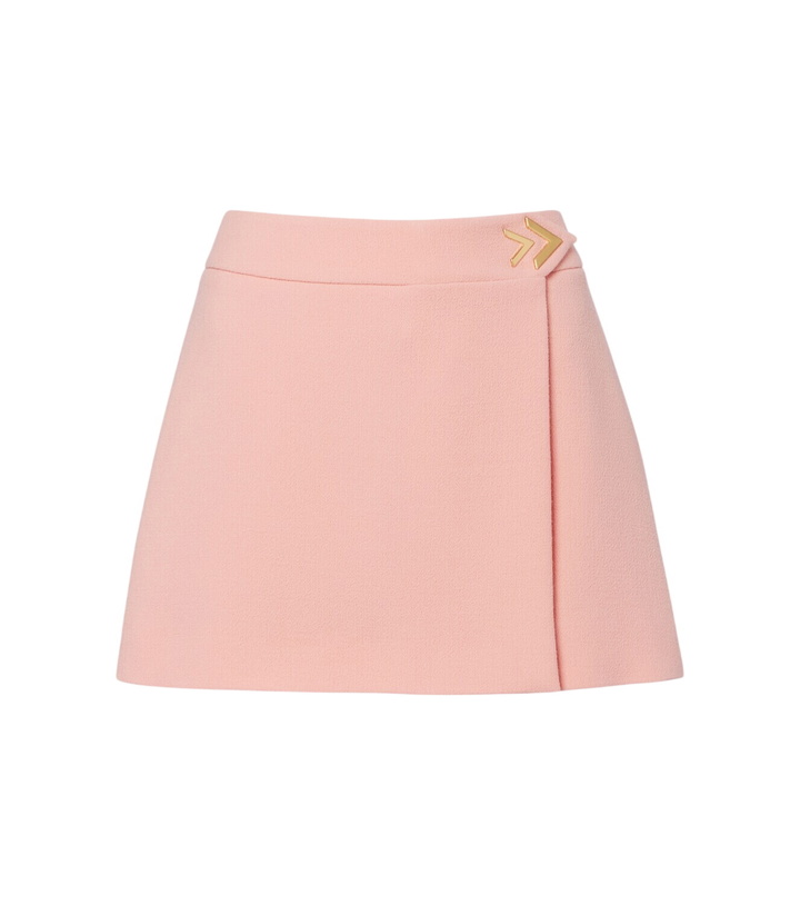 Photo: Valentino VGold virgin wool crêpe miniskirt