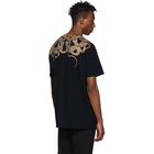 Marcelo Burlon County of Milan Black and Gold Snakes T-Shirt