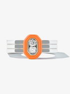EÉRA 18K White Gold Diamond Enamel Ring
