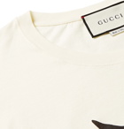 Gucci - Printed Cotton-Jersey T-Shirt - Men - Cream