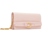 BALMAIN Pink Shuffle Calfskin Wallet Bag