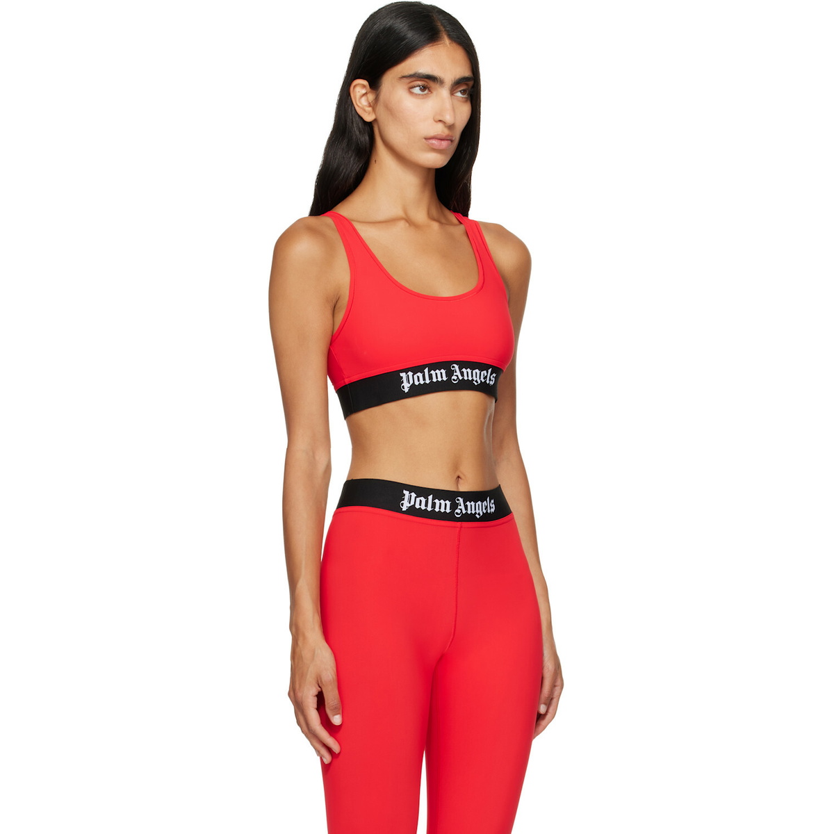 Palm Angels Red Classic Logo Sport Bra