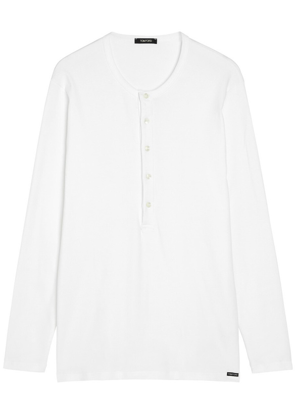 Photo: Tom Ford Henley Stretch-cotton top White