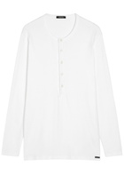 Tom Ford Henley Stretch-cotton top White
