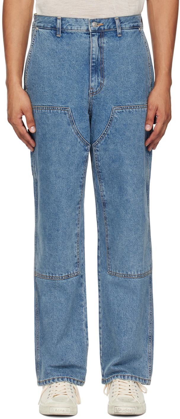 Dunst Blue Patched Carpenter Jeans