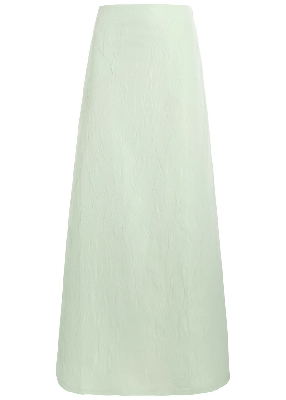 Bernadette Caswell Taffeta Maxi Skirt Multi Print