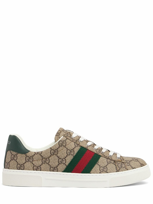 Photo: GUCCI 30mm Gucci Ace Canvas Trainer Sneakers