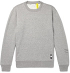 Moncler Genius - 7 Moncler Fragment Logo-Embroidered Mélange Loopback Cotton-Jersey Sweatshirt - Men - Gray
