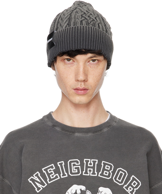 Photo: Neighborhood Gray Washed Cable Beanie