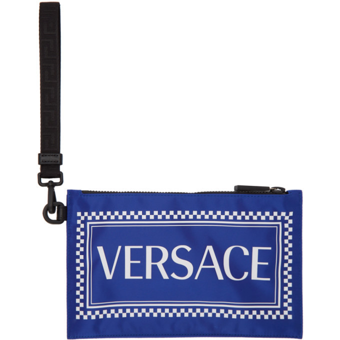 Photo: Versace Blue 90s Vintage Pouch