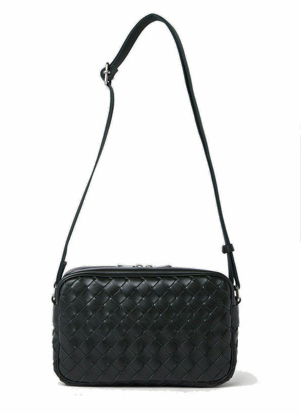 Photo: Classic Intrecciato Small Crossbody Bag in Navy