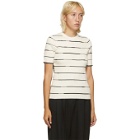 3.1 Phillip Lim Off-White and Black Rib Striped T-Shirt