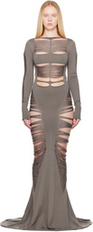 Rick Owens Gray Hollywood Luna Maxi Dress