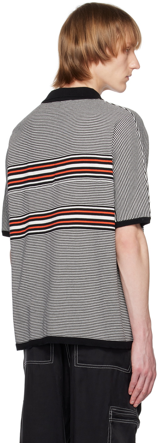 NOMA t.d. Black & White Stripe Polo