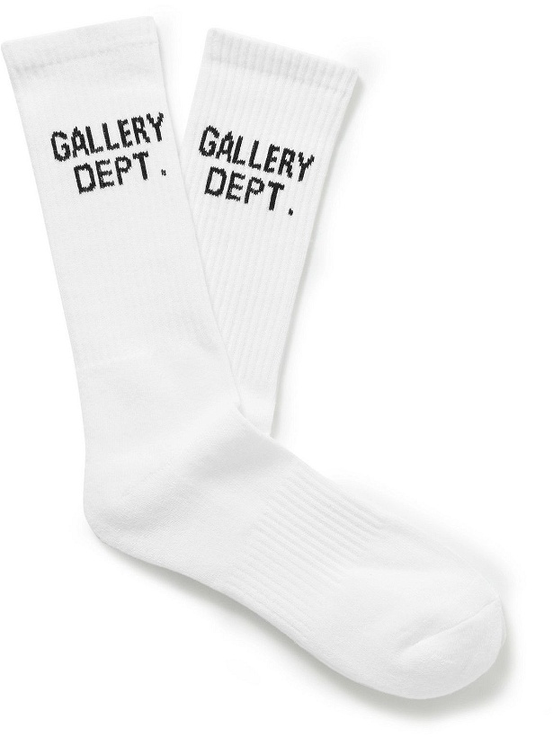 Photo: Gallery Dept. - Clean Logo-Jacquard Cotton-Blend Socks