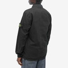 Stone Island Men's Garment Dyed Two Pocket Zip Overshirt in Black