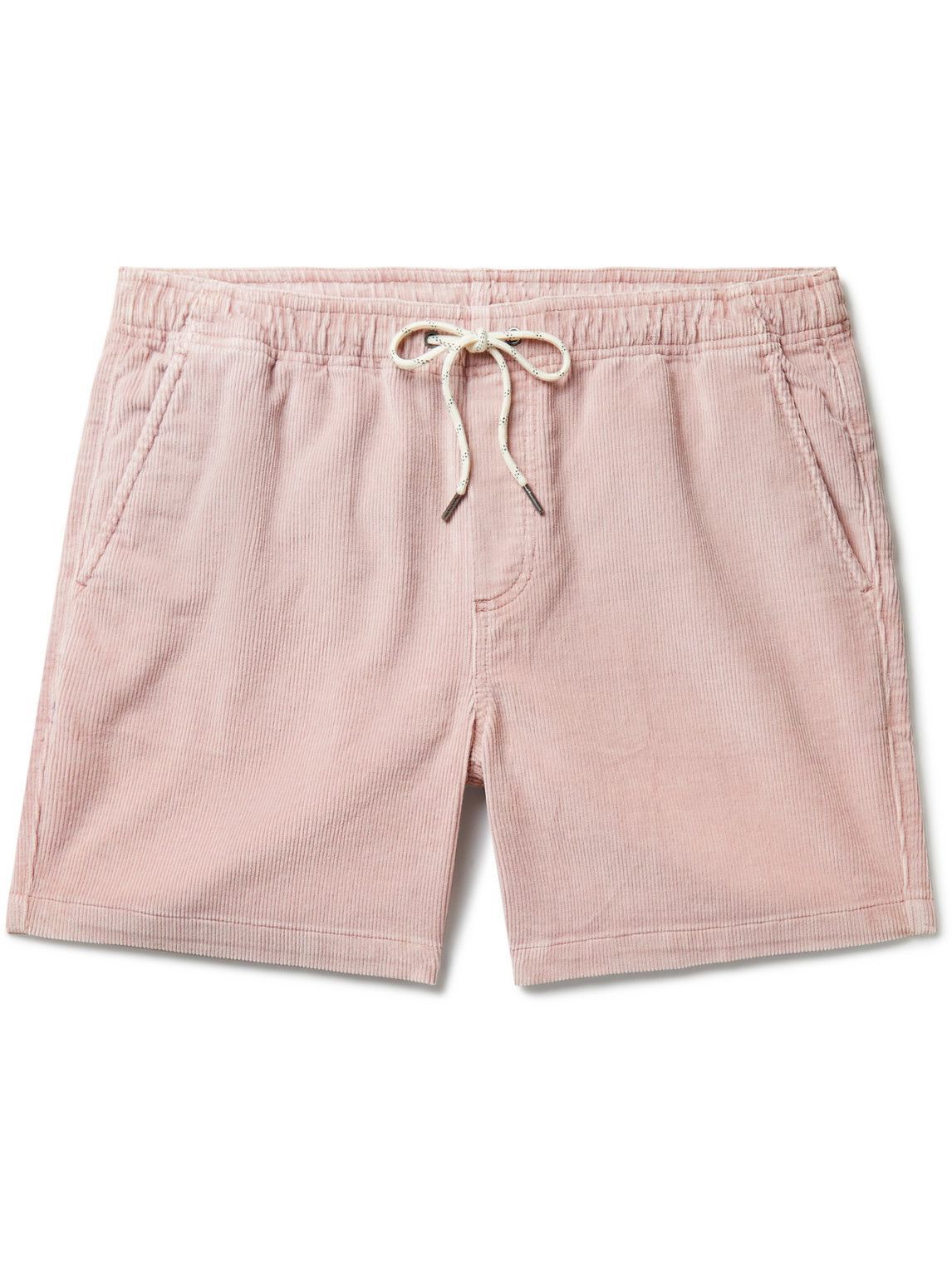 Faherty - Straight-Leg Organic Cotton-Blend Corduroy Drawstring Shorts ...