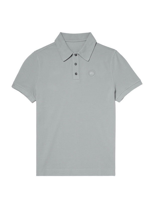 Photo: Canada Goose - Beckley Logo-Appliquéd Paneled Cotton-Piqué Polo Shirt - Gray