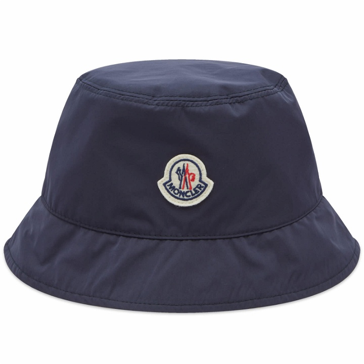 Photo: Moncler Men's Logo Badge Bucket Hat in Navy