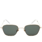 Monokel Otis Sunglasses in Gold/Green