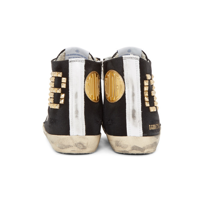 Golden Goose Black Canvas Studded Francy Sneakers