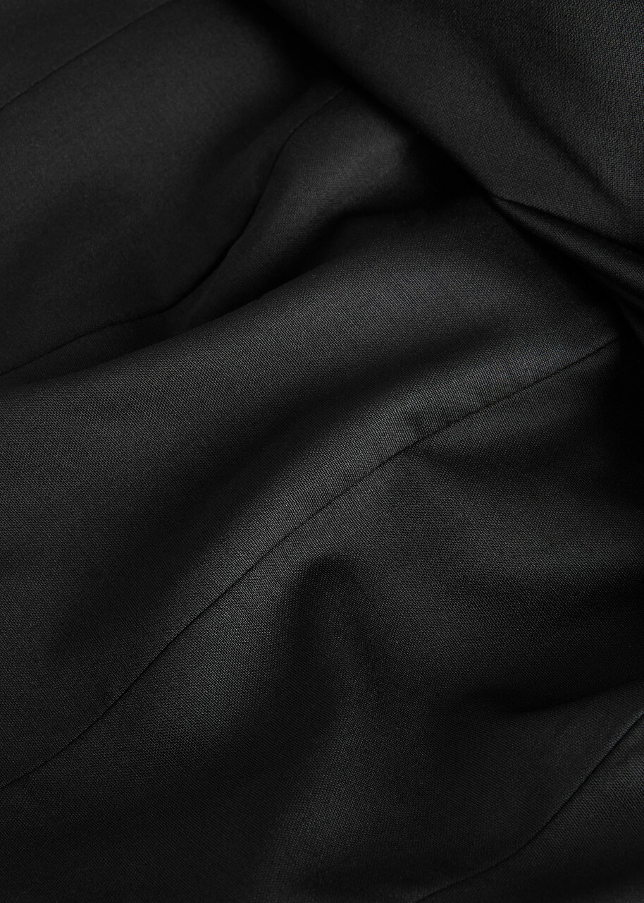 Tove Orrla Fold-over Wool-blend top Black