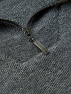 Armor Lux - Guisseny Slim-Fit Logo-Appliquéd Wool Half-Zip Sweater - Gray