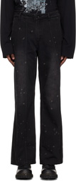 Professor.E Black Tainted Jeans