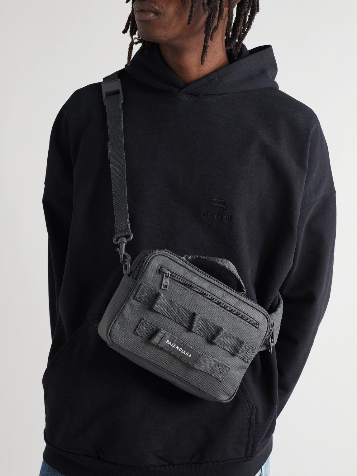 BALENCIAGA 】Army ポーチ dark grey ナイロン-