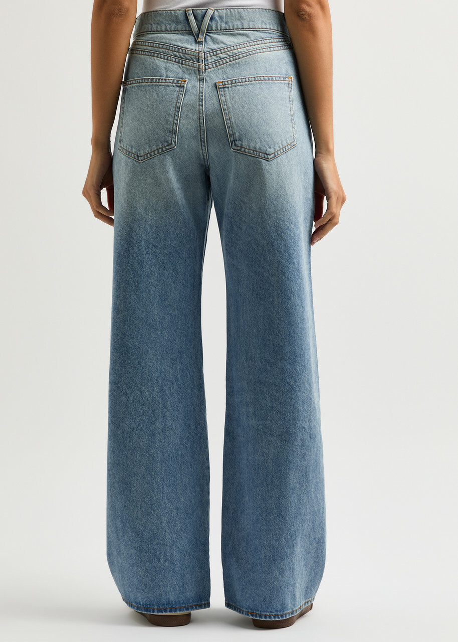 Veronica Beard Taylore Wide-leg Jeans Blue