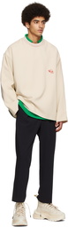 Wooyoungmi Beige Polyester Long Sleeve T-Shirt