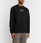 McQ Alexander McQueen - Embroidered Loopback Cotton-Jersey Sweatshirt - Black