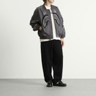 A Bathing Ape Men's Tonal Shark MA-1 Jacket in Charcoal