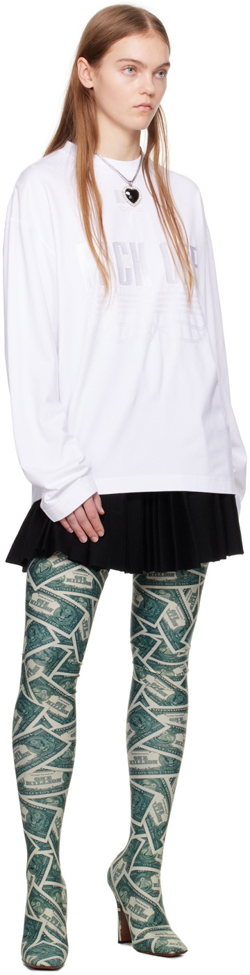 VTMNTS White Embroidered Long Sleeve T-Shirt