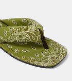 The Attico Indie bandana printed thong sandals